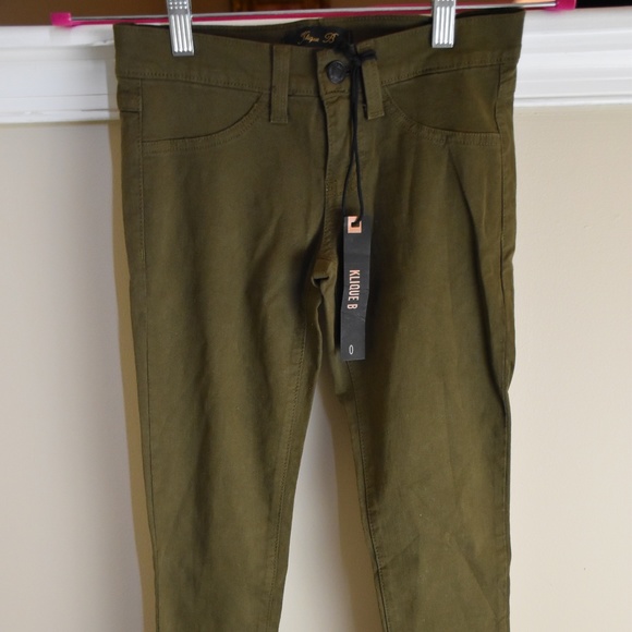 Olive Green Skinny Pant - Picture 1 of 2